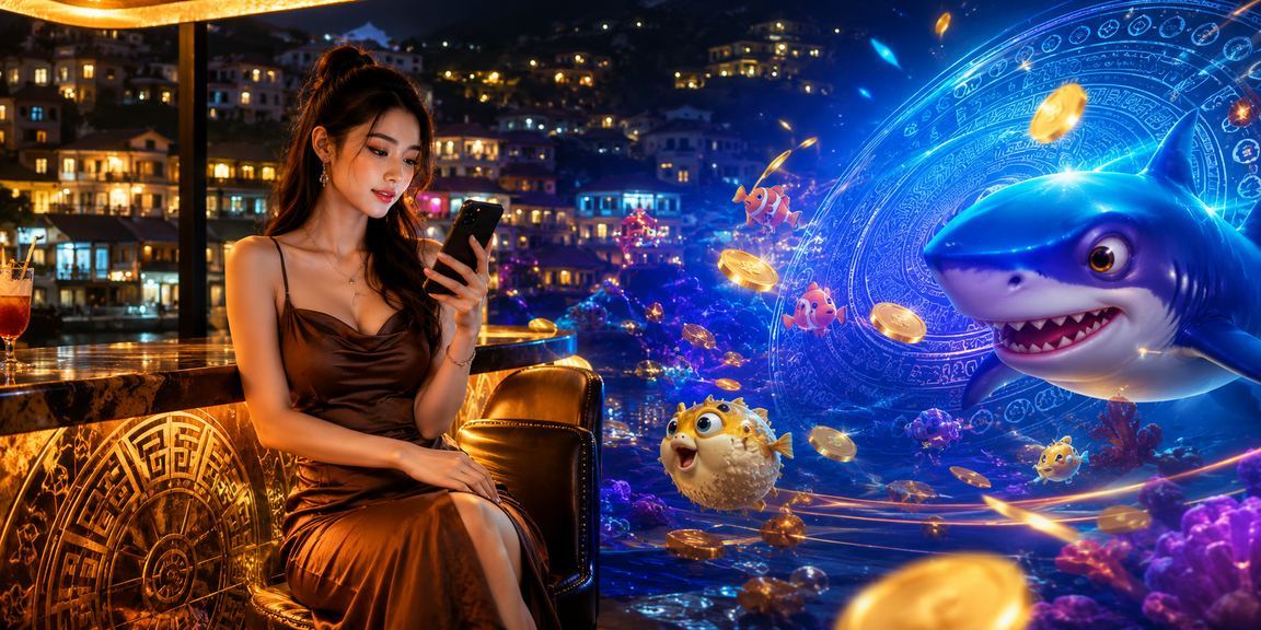 Người chơi Bắn Cá tại Sapa thư giãn với cà phê và điện thoại, tham gia Jackpot Bắn Cá